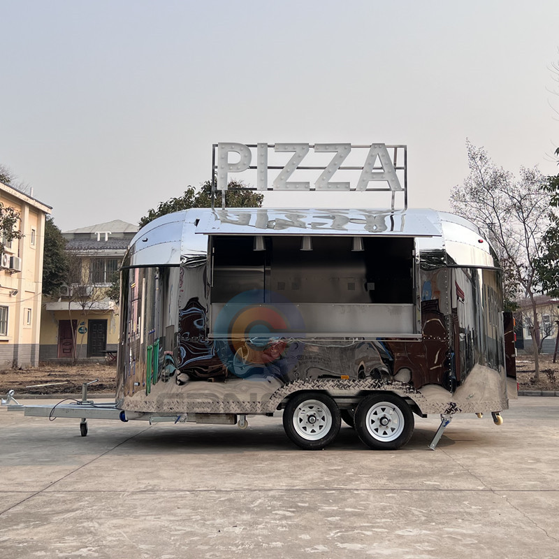 Mobile Street Coffee Ice Cream Pizza Fast Food Truck Van Trailers Fully Equipped Hot Dog Food Vending Cart Kiosk For Salein UK